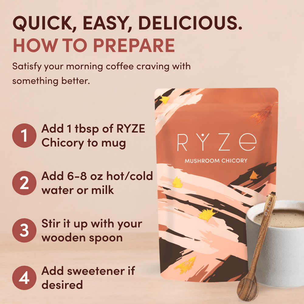 RYZE Smooth Mushroom Chicory (30 Servings)