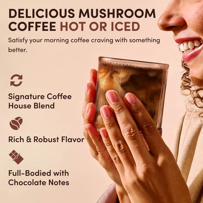 RYZE Smooth Dark Roast Mushroom Coffee (30 Servings)