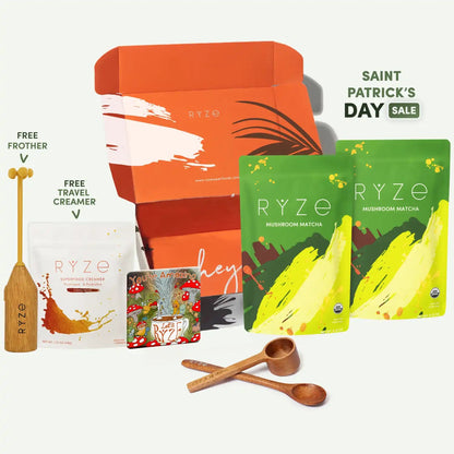 RYZE Mushroom Matcha Starter Pack (60 Servings)