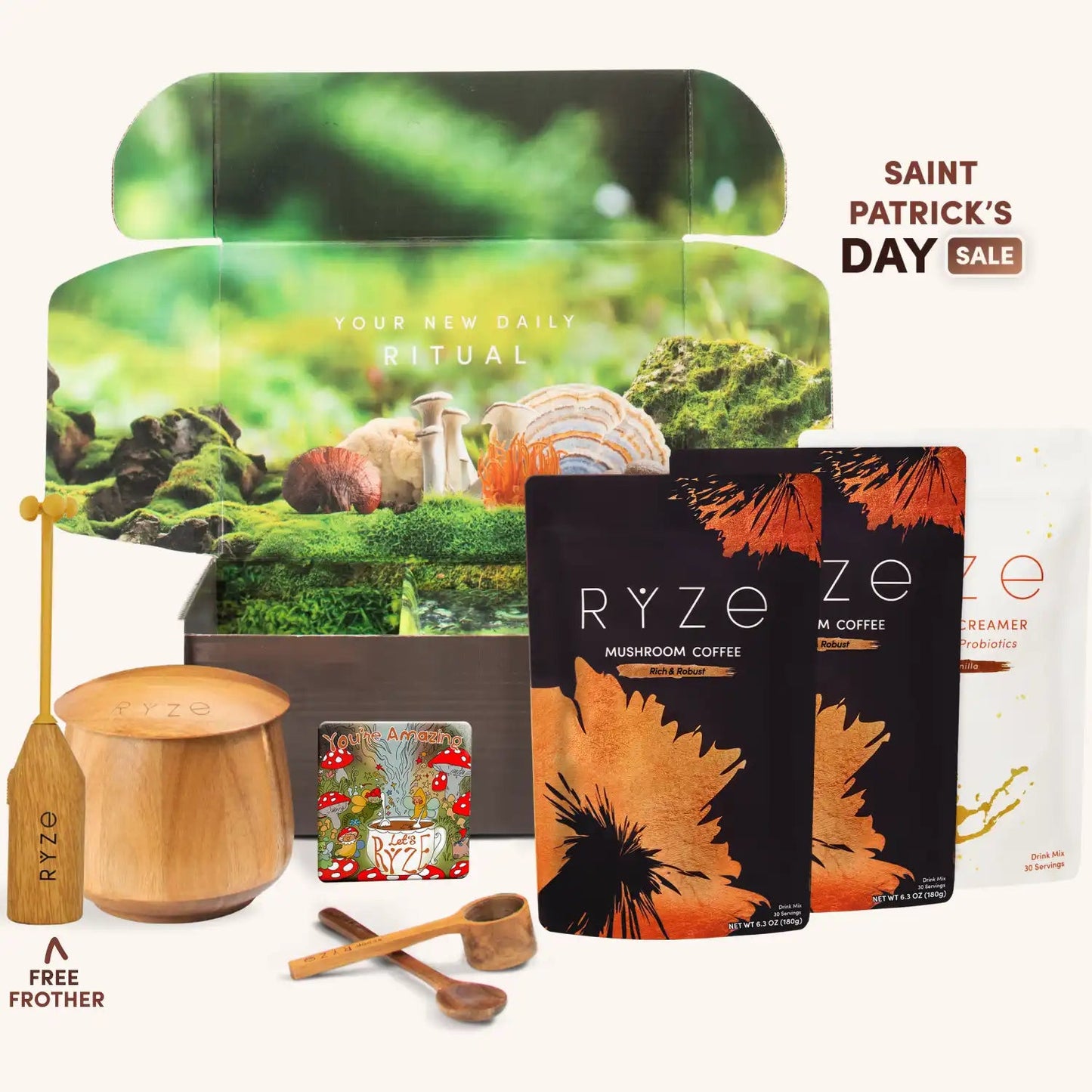 RYZE Dark Roast Coffee Ritual Set (90 Servings)