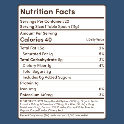RYZE Smooth Mushroom Hot Cocoa (20 Servings)