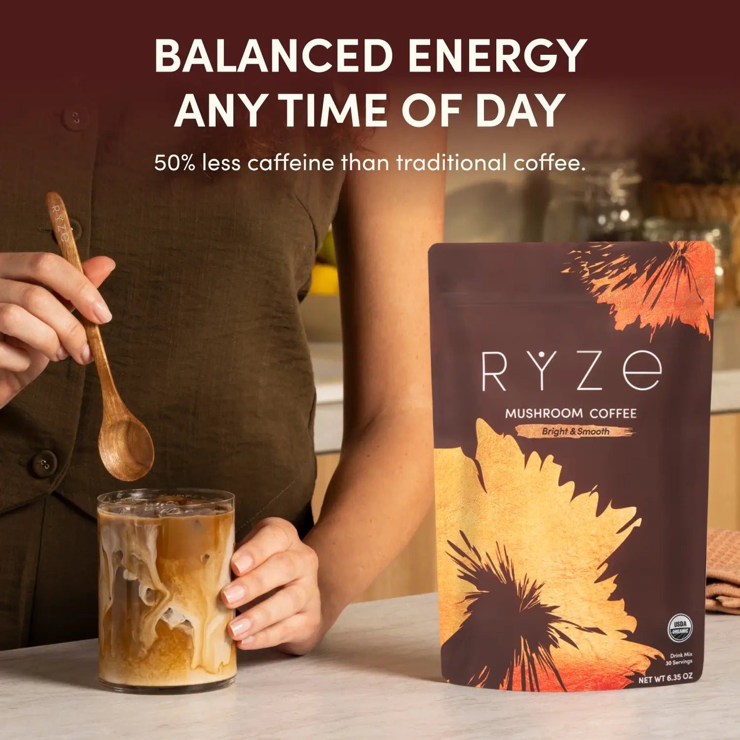 RYZE Smooth Mushroom Coffee (30 Servings)