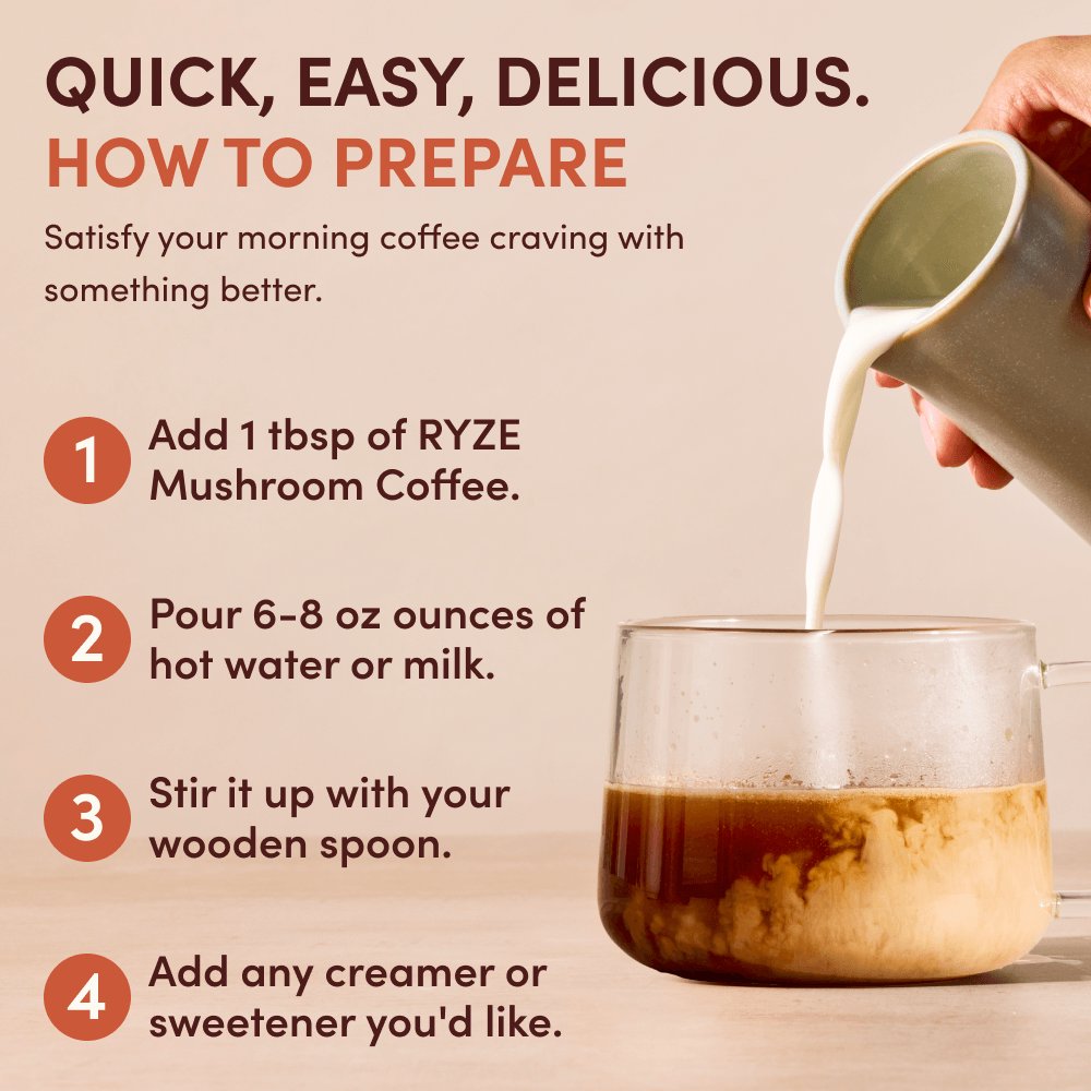 RYZE Smooth Mushroom Coffee (30 Servings)