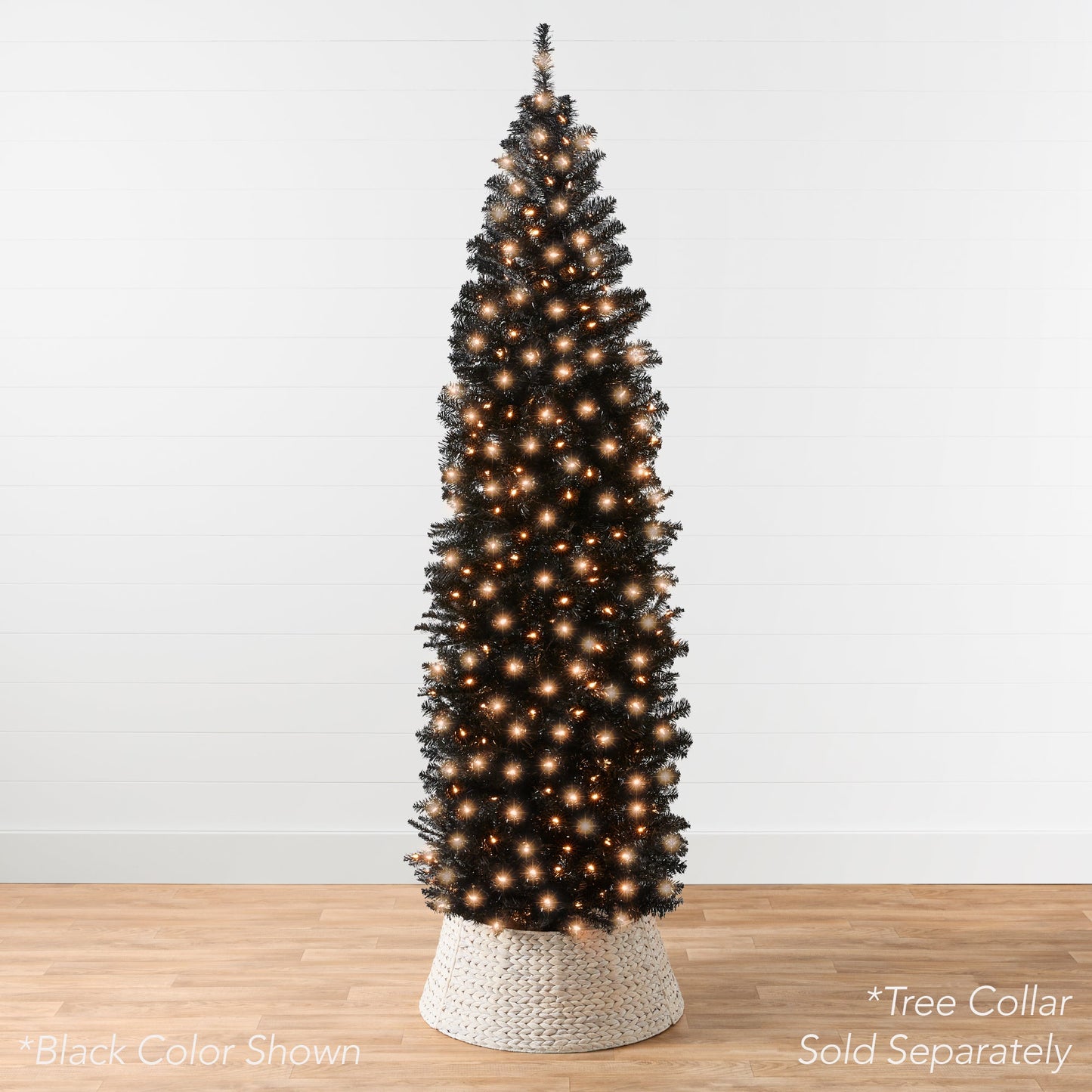Pre-Lit Pink Artificial Pencil Holiday Tree w/ Warm White Lights Stand