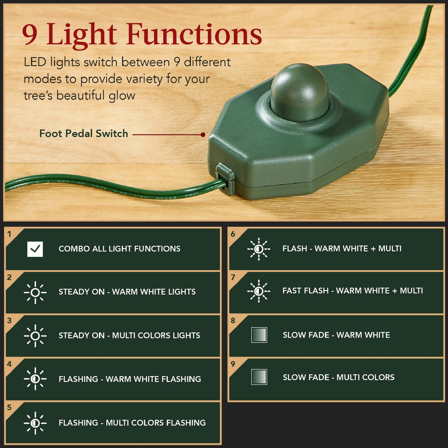 Pre-Lit Premium Cashmere Christmas Tree w/ Cordless Connection LED Lights