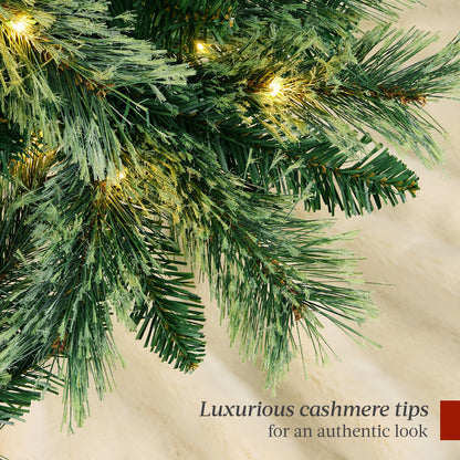 Pre-Lit Premium Cashmere Christmas Tree w/ Cordless Connection LED Lights