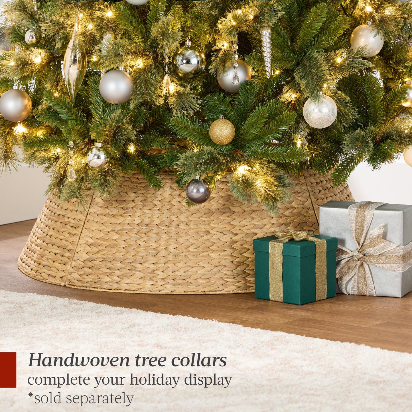 Pre-Lit Premium Cashmere Christmas Tree w/ Cordless Connection LED Lights